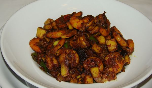 chemmen ularthiyathu recipe, chemmen olthiyathu recipe, seafood recipe, prawns dry recipe, chemmen semi-dry recipe, kerala recipe, nadan recipe, kerala cooking