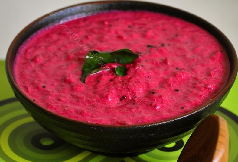 Beetroot Pachadi recipe, kerala onam sadhya curry recipe, easy beetroot pachadi recipe