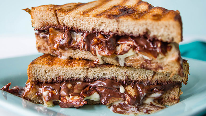 Chocolate Sandwich recipe, easy kids snack recipe, snack recipe with bread