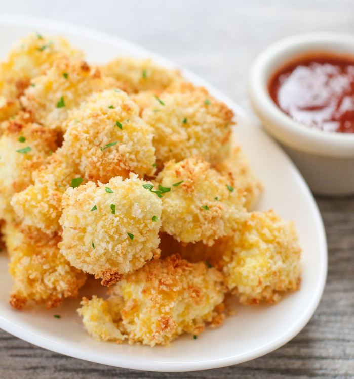 crispy cauliflower bites, easy cauliflower snack recipe, crispy cauliflower 