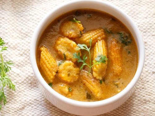 baby corn masala, restaurant style baby corn masala, easy baby corn masala recipe