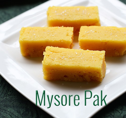 Mysore pak recipe, soft and moist mysore park recipe, easy diwali sweets recipe, mysore pak stove top method